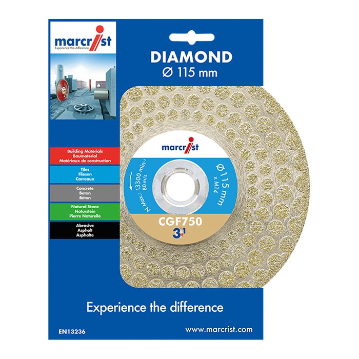 Diamanttrennscheibe Marcrist CGF750 3in1 Diamant Trenn-Schleif 