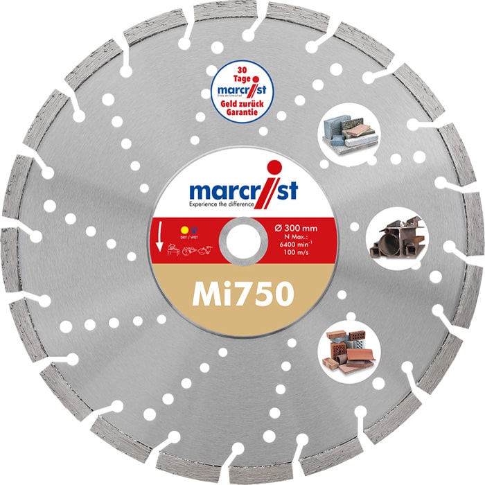 Diamanttrennscheibe Mi750 300 mm