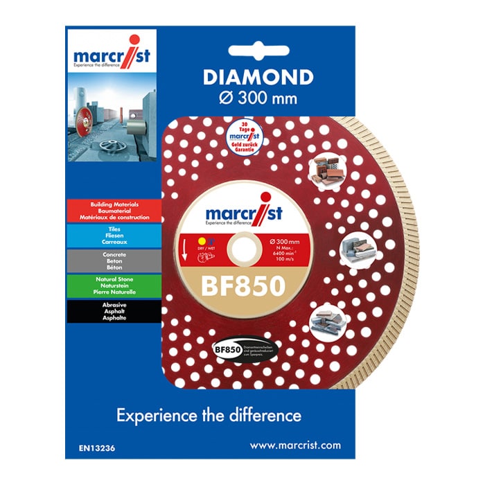 Diamanttrennscheibe Marcrist BF850 extrem schneller 