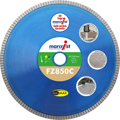 Disque à tronçonner diamanté pour courbes Marcrist FZ850C AkkuMAX