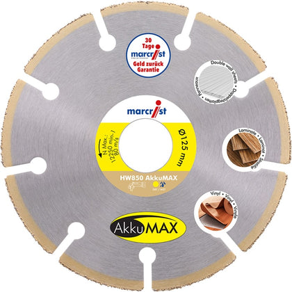 Hartmetalltrennscheibe HW850 AkkuMAX 125 mm