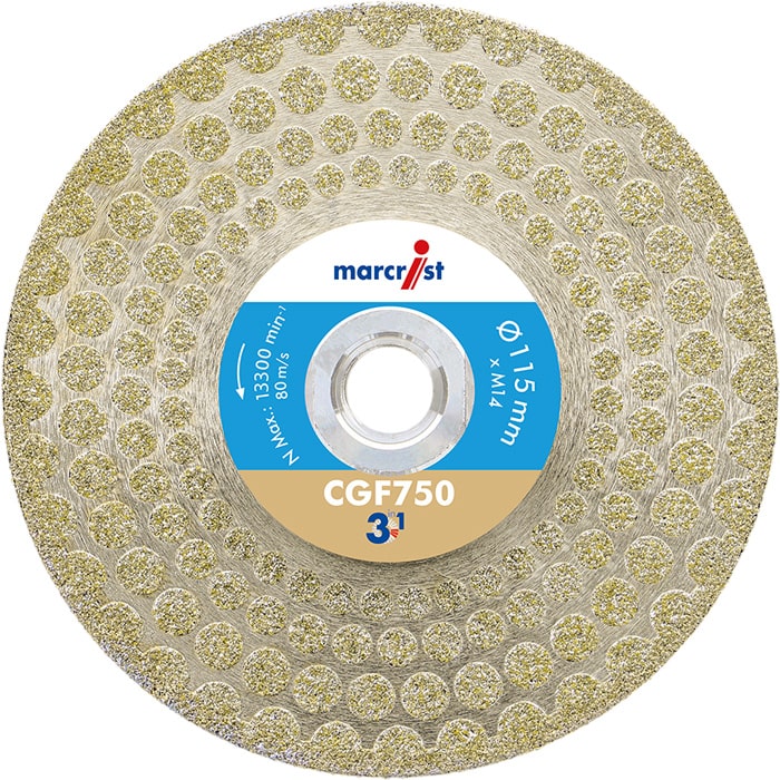 Diamanttrennscheibe Marcrist CGF750 3in1 Diamant Trenn-Schleif 