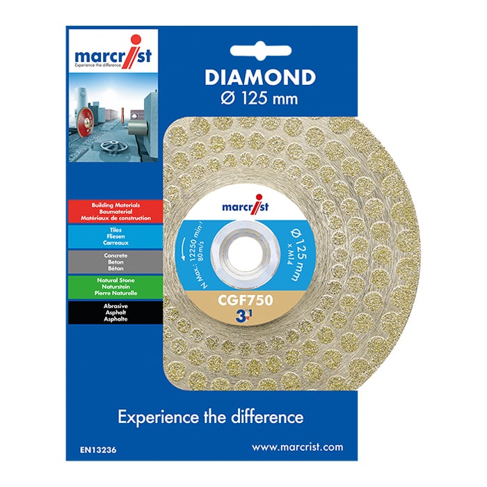 Diamanttrennscheibe Marcrist CGF750 3in1 Diamant Trenn-Schleif 